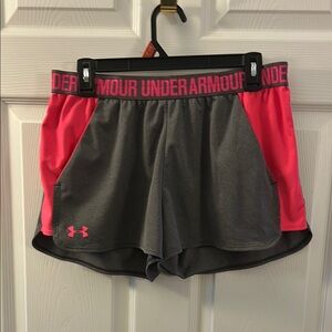 Under Armour pink grey shorts medium
